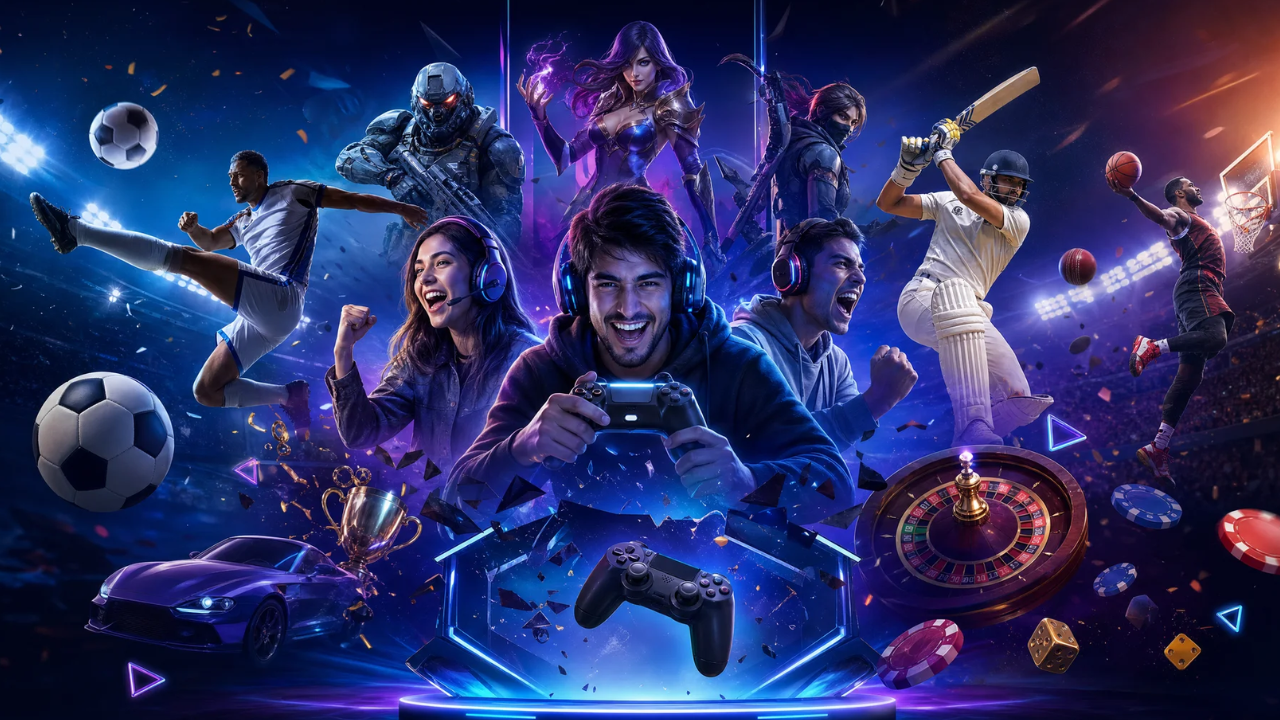 Sports betting and casino entertainment artwork